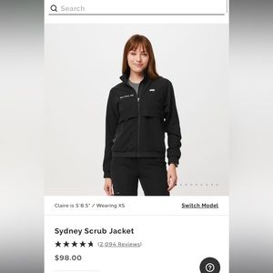 Figs Sydney scrub jacket